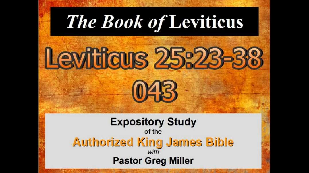 043 Leviticus 25:23-38 (Leviticus Studies)