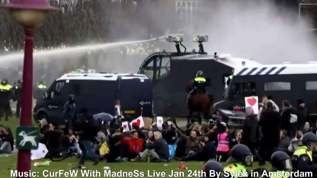 2yrs ago 1-24-21 Amsterdam Netherlands Dutch Anti-Curfew Anti-Lockdown Protests Covid-19 Quarantines Masks.mp4