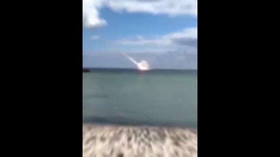 Chute d'un METEOR en mer