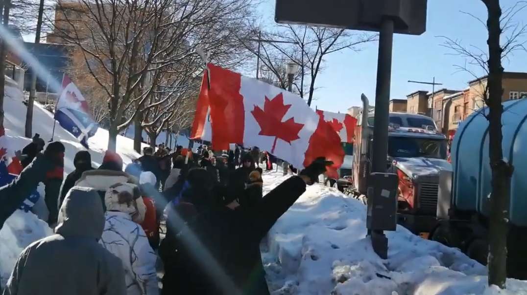 1yr ago Canada Quebec Feb5th 2022 Freedom Convoy 2022 Rally Covid Mandates Protest.mp4