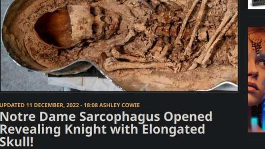 Elongated Skulls(Hidden Devils) in Sarcophagus Beneath Notre Dame