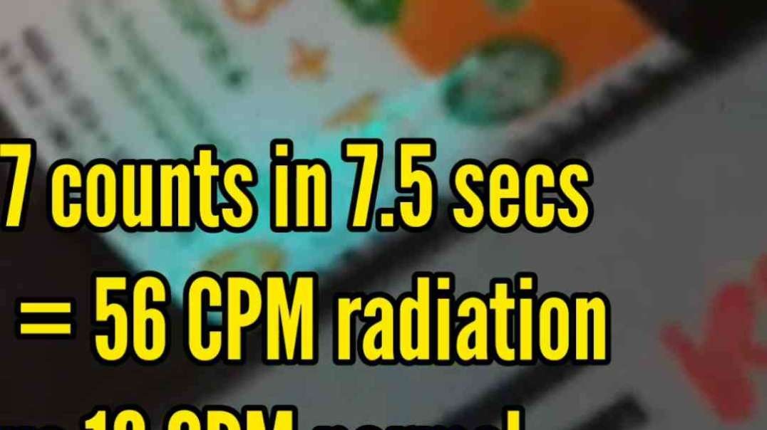 VITAMIN D3 K2 Radiation Test  7 counts in 7.5 secs  = 56 CPM radiation vs 18 CPM normal