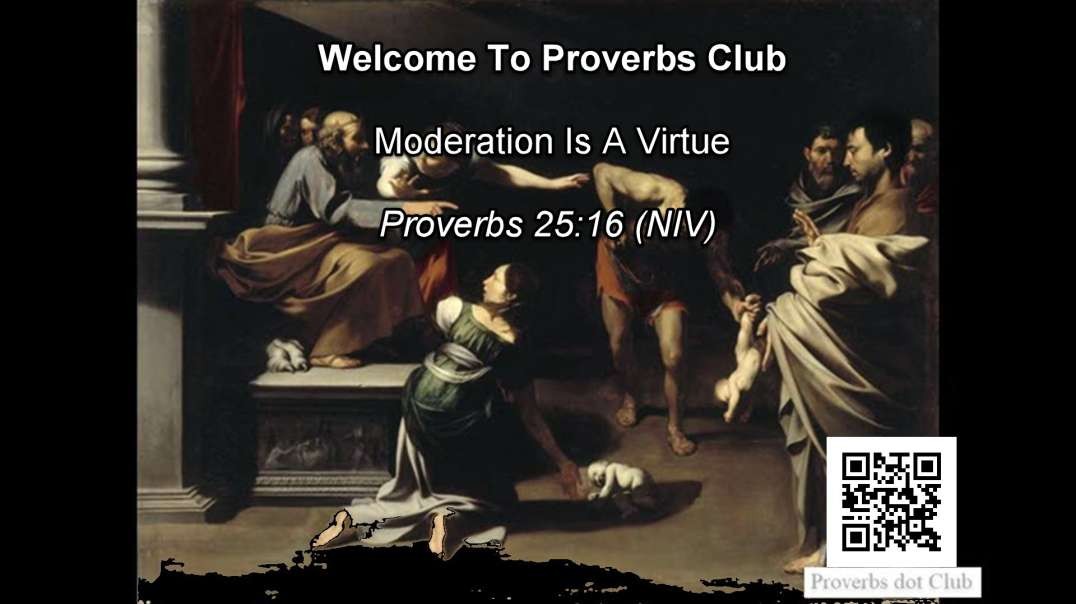 Moderation Is A Virtue - Proverbs 25:16
