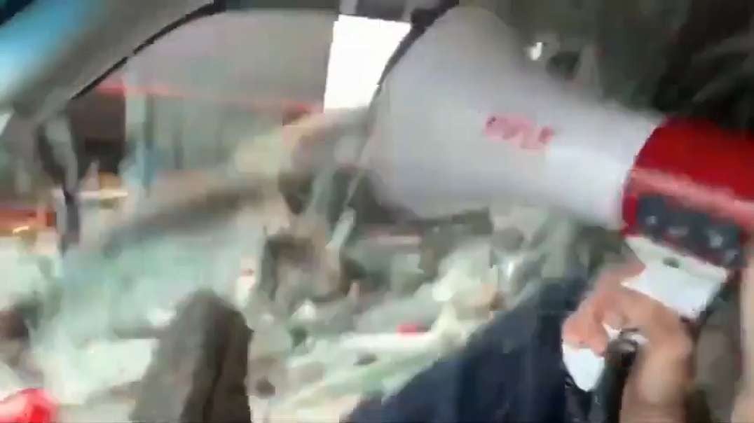 Furious Cyclist Shatters Van Window Because Facts Hurt.mp4