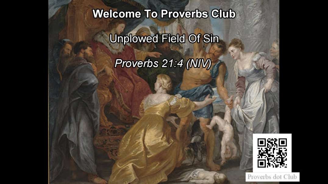 Unplowed Field Of Sin - Proverbs 21:4