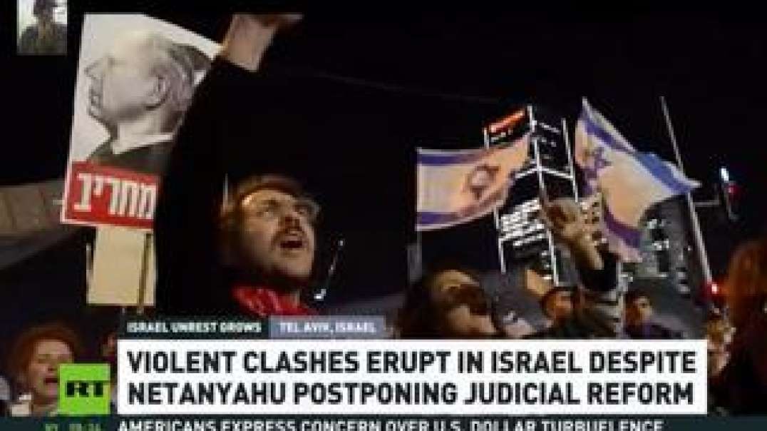 Netanyahu Postpones  Judicial Reform, But Riots Persist, Wants Bibi Removed