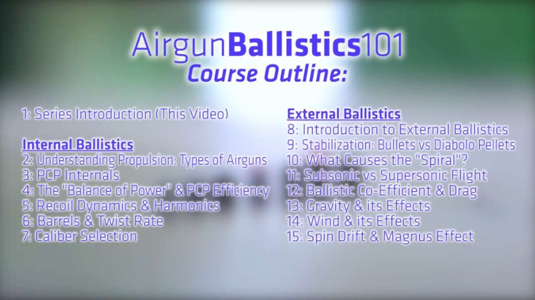 AIRGUN BALLISTICS 101 Series Introduction AB101 pt.1