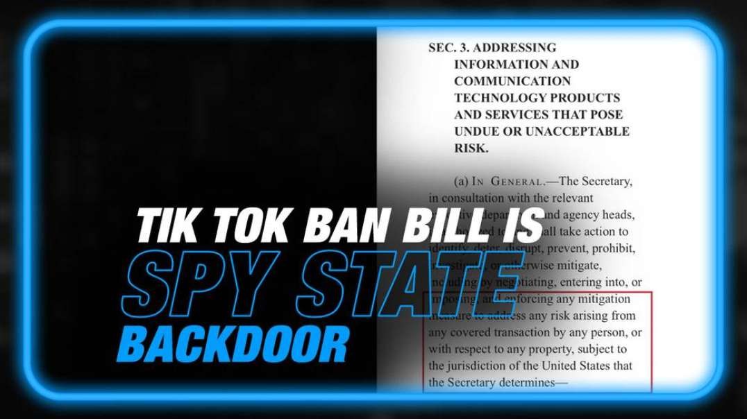 Spy State Bill to 'Ban Tik Tok' Gets Bipartisan Push in Congress