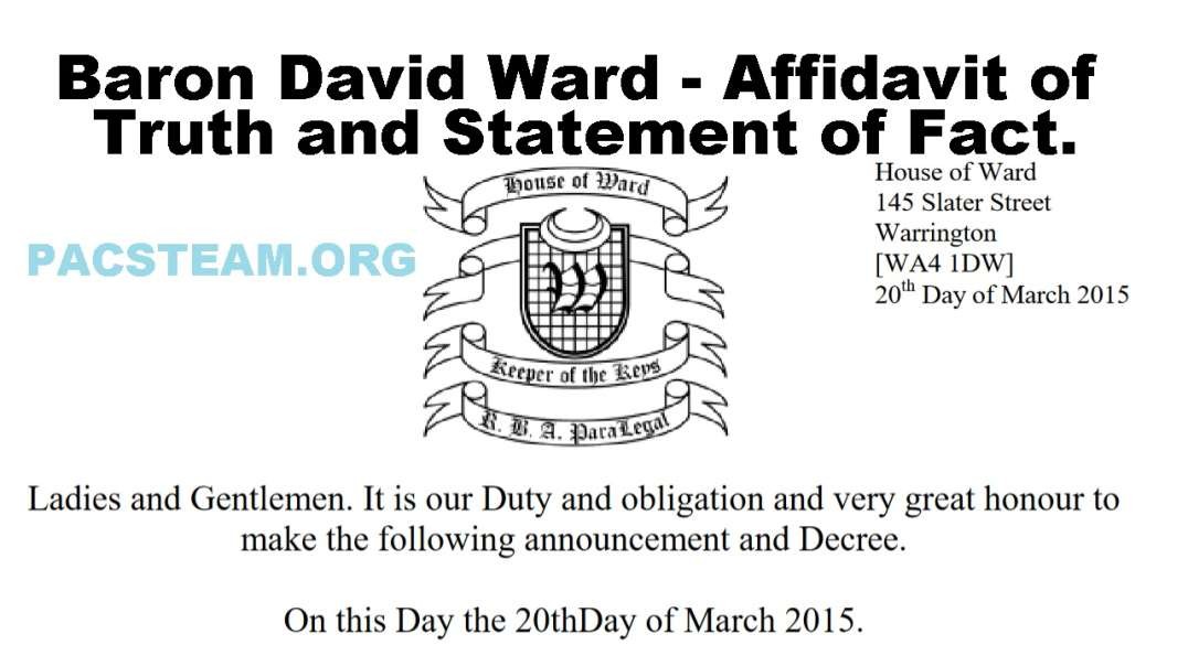 Baron David Ward - Affidavit of Truth and Statement of Fact.