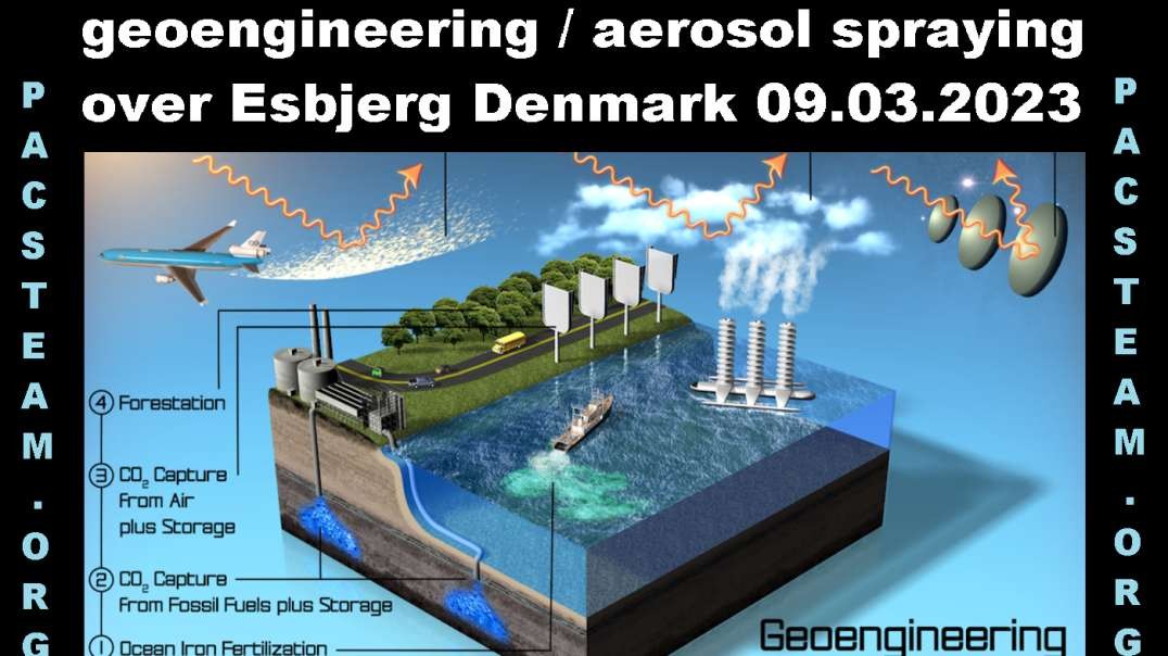 geoengineering / aerosol spraying over Esbjerg Denmark 09.03.2023