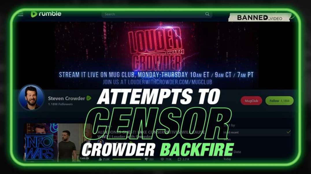 Attempts to Censor Steven Crowder Backfire