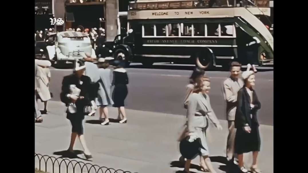 vintagestories Roaring 1940s A Day in New York & Los Angeles in Color.mp4