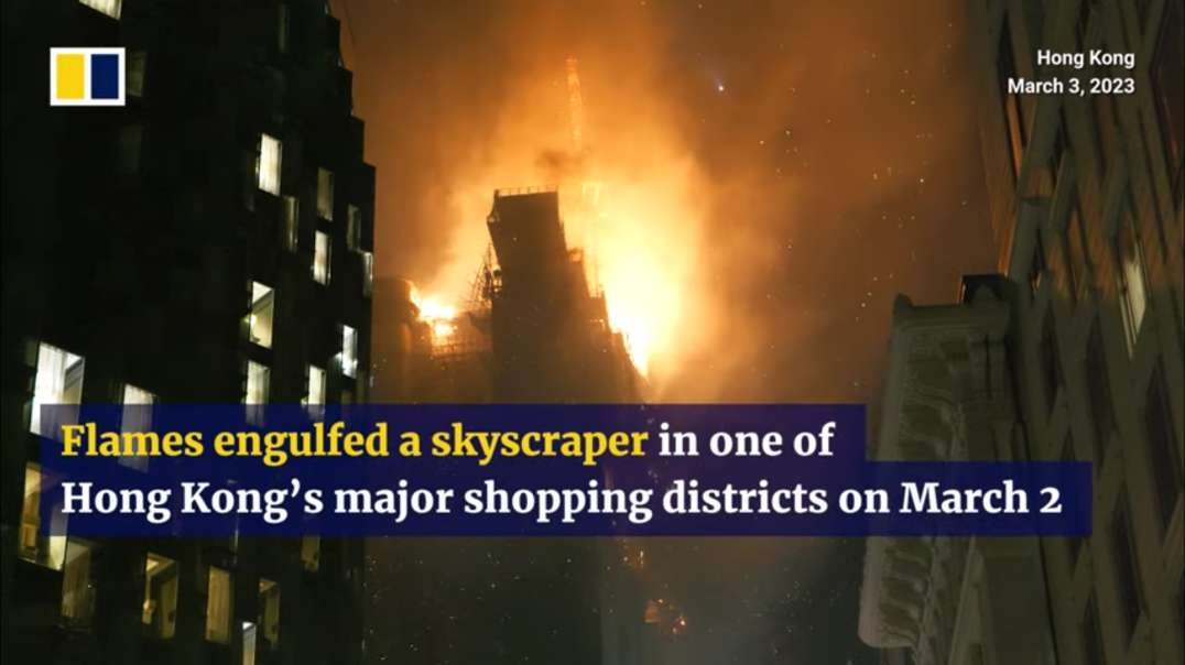Safety checks at skyscraper after Hong Kong firefighters battle blaze for 9 hours in major shopping district Tsim Sha Tsui South China Morning Post.webm