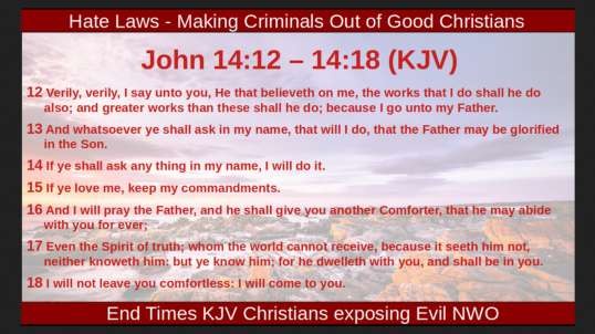 HATE LAWS! MAKING CRIMINALS OF CHRISTIANS!
