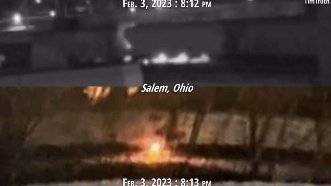 timtruth East Palestine Ohio Burning Train CAR 23 Overheating Axle, Cutter Charge or Decoy Flare To Disguise TRUE Cause of Crash.mp4