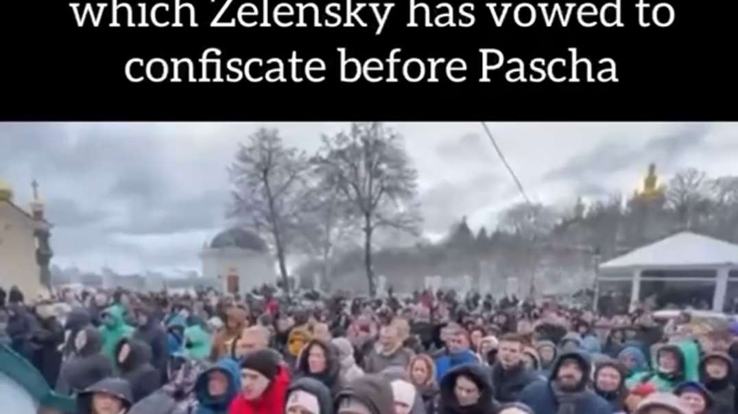 Orthodox Christians praying outside the churches and monastery that Zelensky is confiscating. Thousands gathered in lower Kyiv-Pechersk where the regime ordered to expel the priests. The chur