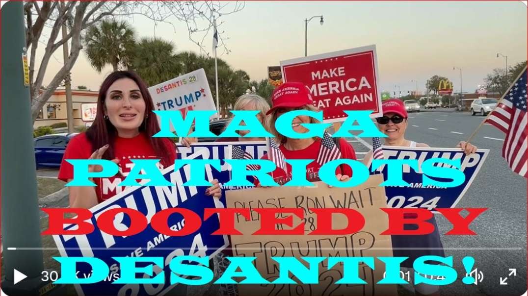 MAGA Trump Patriots removed from DeSantis mall event by cops!