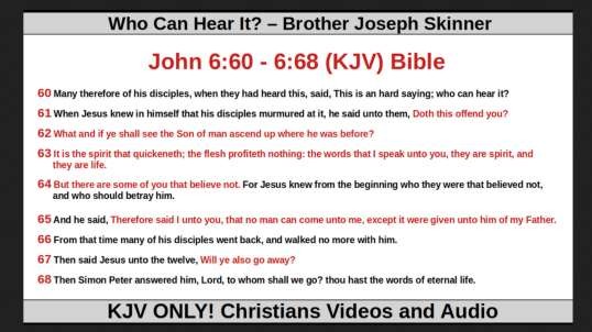 Who Can Hear It - Brother Joseph Skinner
