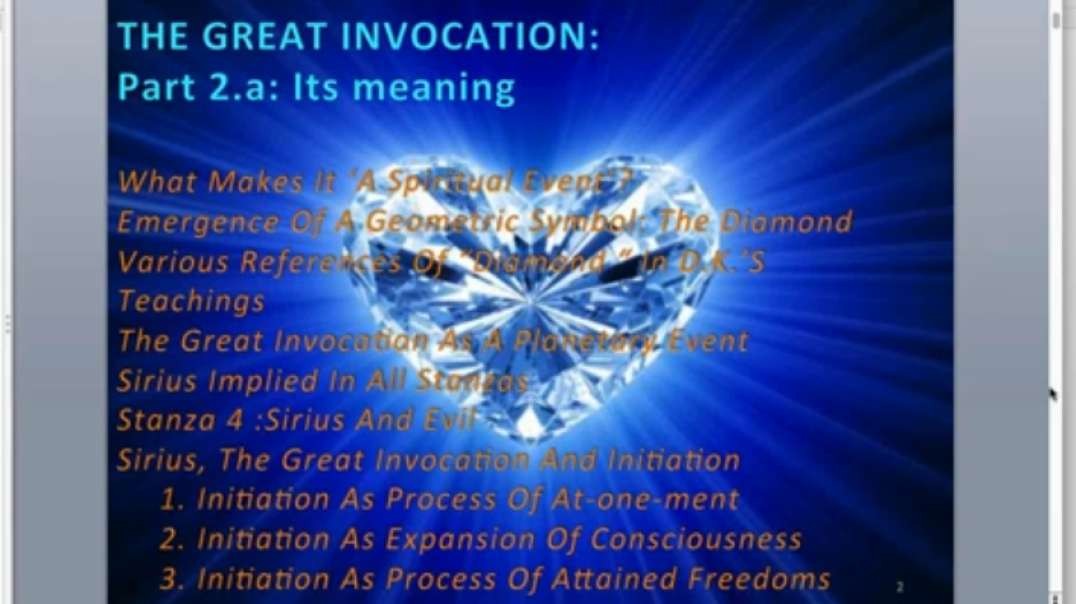 The Great Invocation 2A - Its Meaning - with Nicole Resciniti