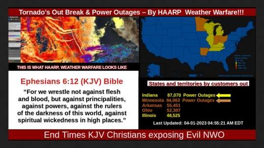 Tornado’s Out Break & Power Outages – By HAARP  Weather Warfare!!!
