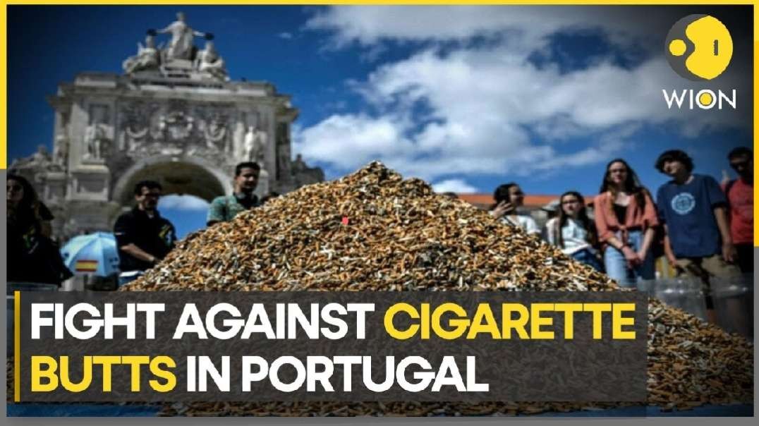 650_000 cigarette butts collected in Lisbon_ Portugal _ WION Climate Tracke.mp4