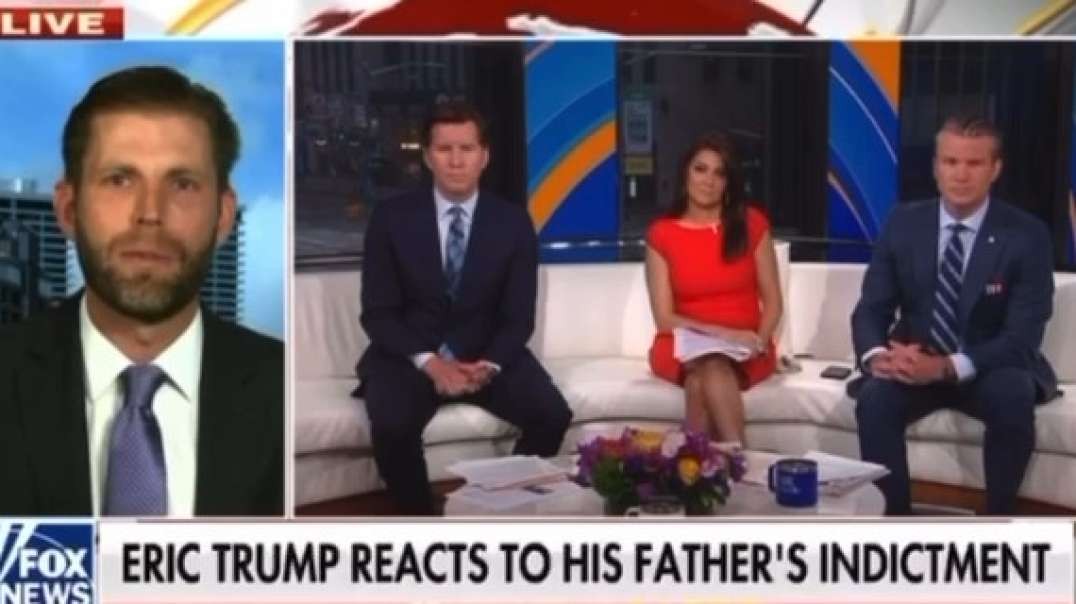 Eric Trump reacts to his fathers Indictment