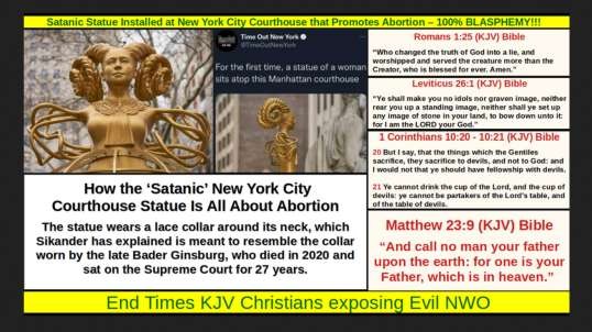 Satanic Statue Installed at New York City Courthouse that Promotes Abortion – 100% BLASPHEMY!!!