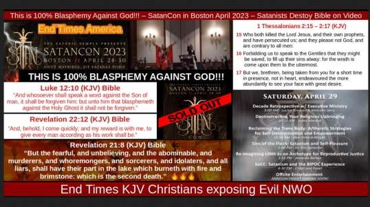 This is 100% Blasphemy Against God!!! – SatanCon in Boston April 2023 – Satanists Destoy Bible on Video