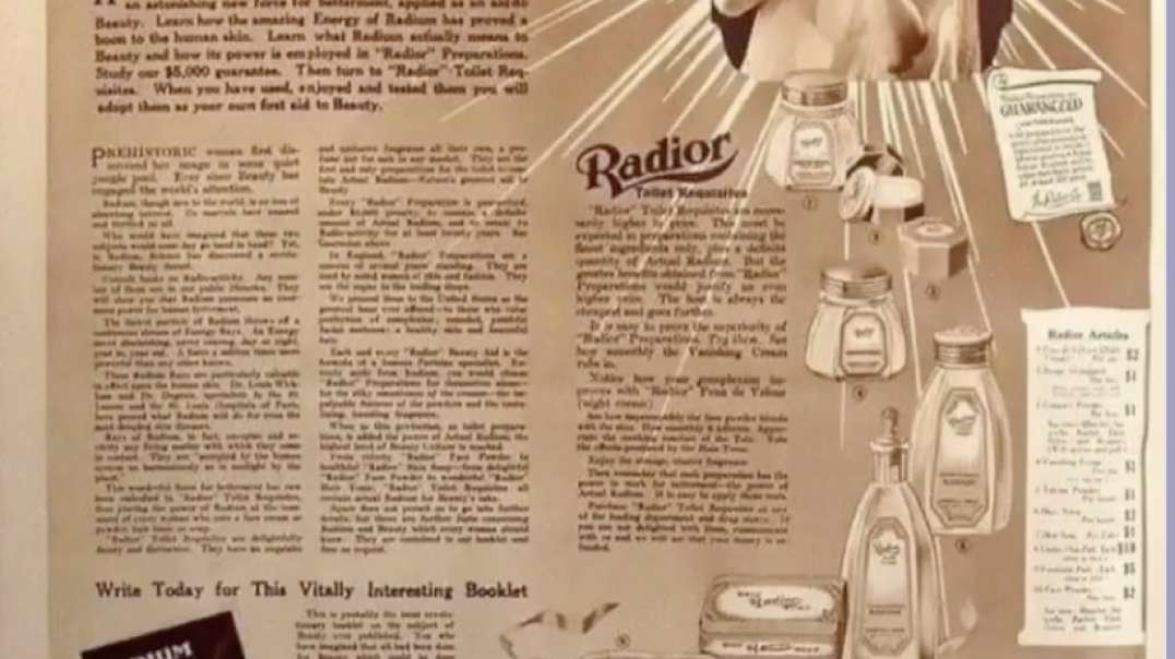 They lied about Radium, radium was called the secret of life back in the 20th century.