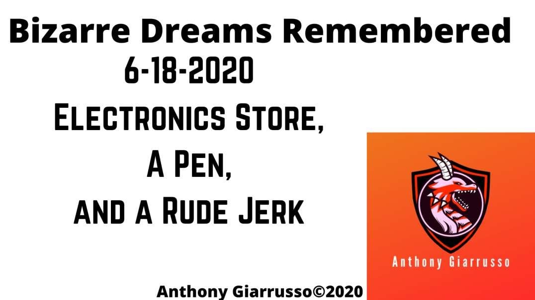 Bizarre Dreams Remembered 6-18-2020 Electronics Store A Pen And A Rude Jerk