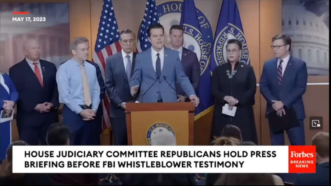 JUST IN Matt Gaetz Plays Shocking Video Of Whistleblower Alleges Political Capture Of FBI