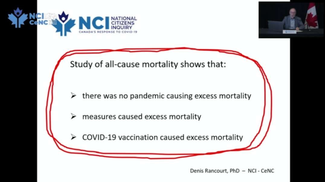 Dr. Denis Rancourt - All-Cause Mortality: A Critical Analysis of the Pandemic Declaration and Vaccination Rollout - Canadian National Citizen's Inquiry (Day 1 Ottawa)