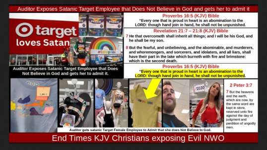 Auditor Exposes Satanic Target Employee that Does Not Believe in God and gets her to admit it
