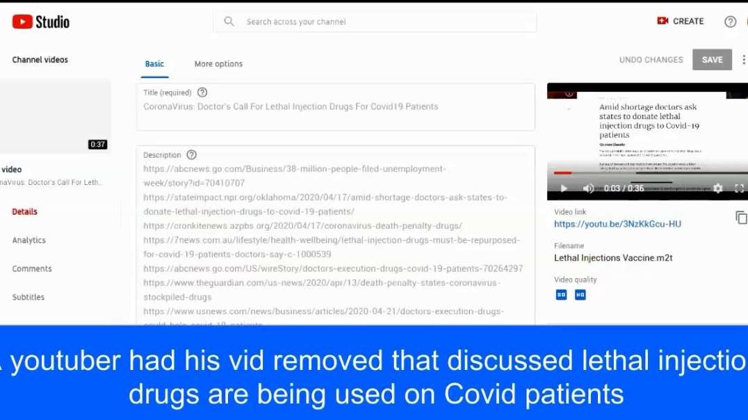 3yrs ago 5-1-20 Lethal Injection Drugs Being Used What Could Go Wrong Coronavirus JAMA Article Lockdowns Quarantines.mp4