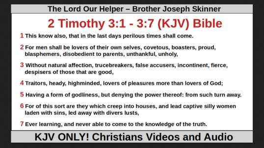 The Lord Our Helper - Brother Joseph Skinner
