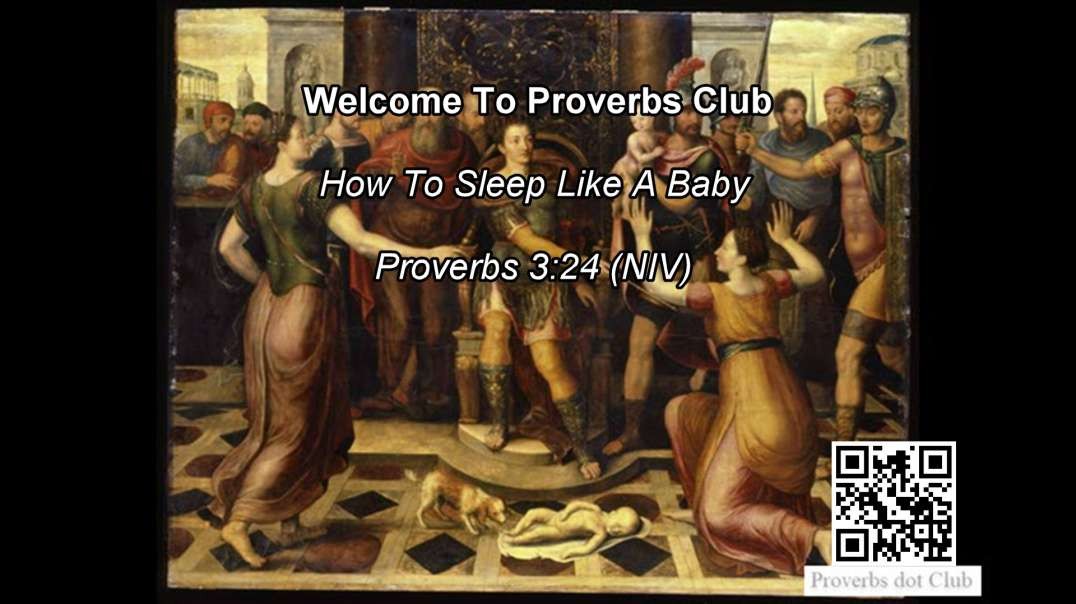 How To Sleep Like A Baby - Proverbs 3:24