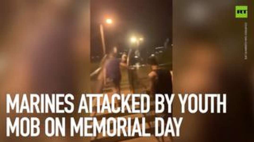 Marines attacked by youth mob on Memorial Day, Orange County, California