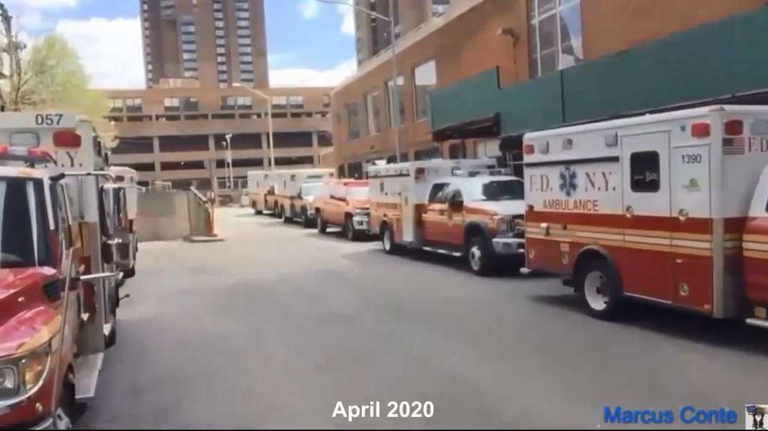 3yrs ago While You Were In Lockdown NYC Bellevue Hospital Ambulances Parked Mayhem Chaos Overwhelmed LIES.mp4