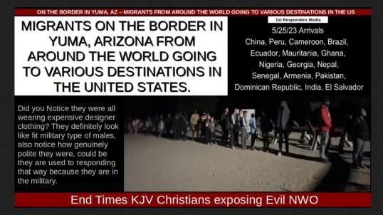 ON THE BORDER IN YUMA, AZ – MIGRANTS FROM AROUND THE WORLD GOING TO VARIOUS DESTINATIONS IN THE US