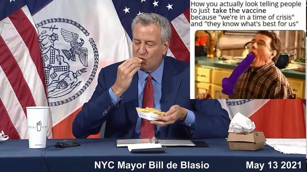 2yrs ago Goofball NYC Mayor Bill de Blasio Pushes Vaccines With Bribes of Free French Fries & Tickets.mp4