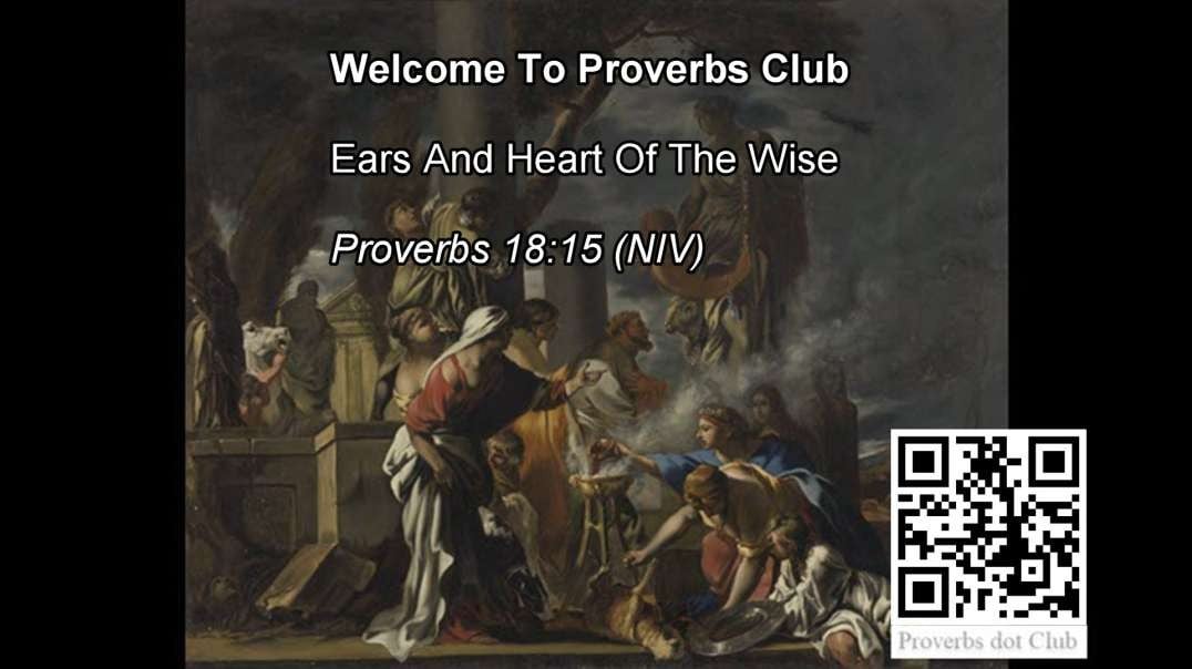 Ears And Heart Of The Wise - Proverbs 18:15