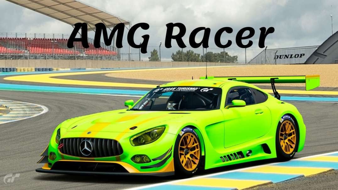 Green And Yellow AMG GT3 AMG Racer Gran Turismo Sport