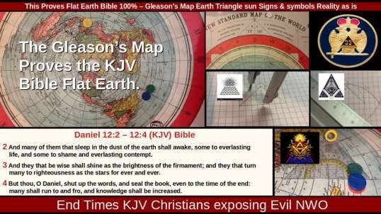 This Proves Flat Earth Bible 100% – Gleason's Map Earth Triangle sun Signs & symbols Reality as is