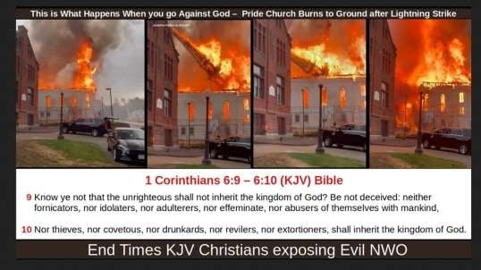 This is What Happens When you go Against God –  Pride Church Burns to Ground after Lightning Strike