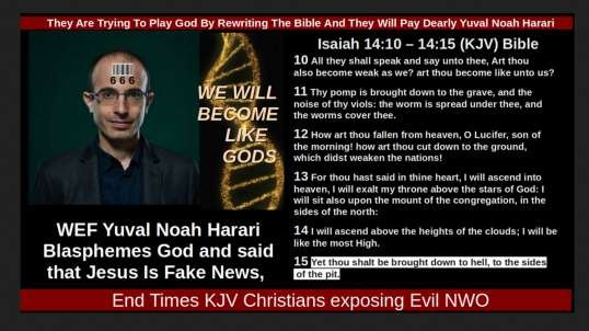 They Are Trying To Play God By Rewriting The Bible And They Will Pay Dearly! Yuval Noah Harari