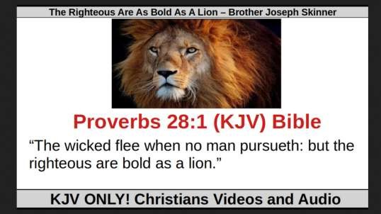 The Righteous Are As Bold As A Lion - Brother Joseph Skinner