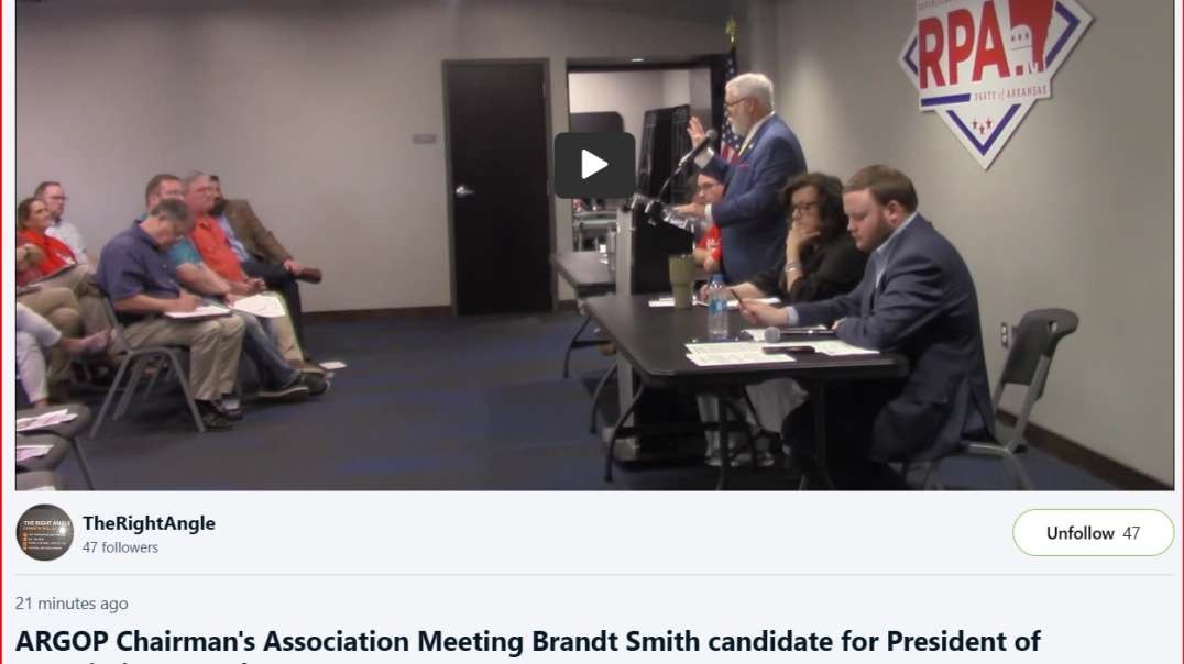 ARGOP Chairman's Association Meeting Brandt Smith candidate for President of Association speech