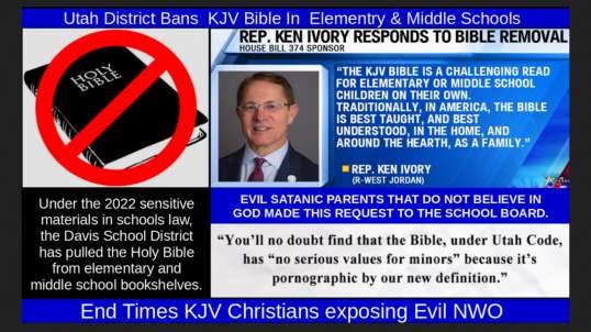 Utah District Bans  KJV Bible In  Elementry & Middle Schools