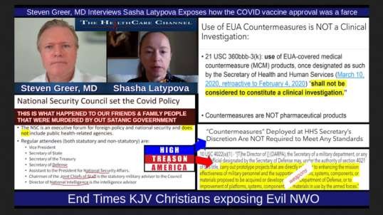 Steven Greer, MD Interviews Sasha Latypova Exposes how the COVID vaccine approval was a farce