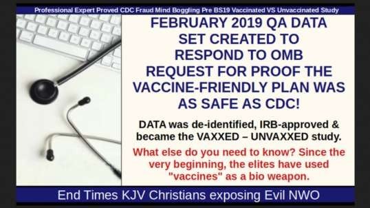 Professional Expert Proved CDC Fraud Mind Boggling Pre BS19 Vaccinated VS Unvaccinated Study